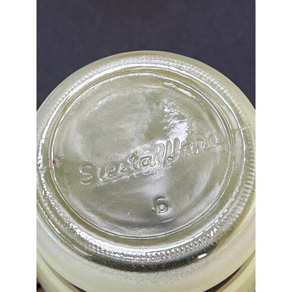 Vtg Siesta Ware Mugs 4 Set Frosted Wood Handles Tiki Bar Mid Century Tropical - Picture 9 of 10